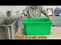 600x400x300mm Hộp lưu trữ nhựa hình chữ nhật Solid Nestable Hộp di chuyển TurnoverTotes