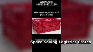 Thùng nhựa xếp và tổ để trưng bày rau quả | Giải pháp lưu trữ siêu thị thông gió