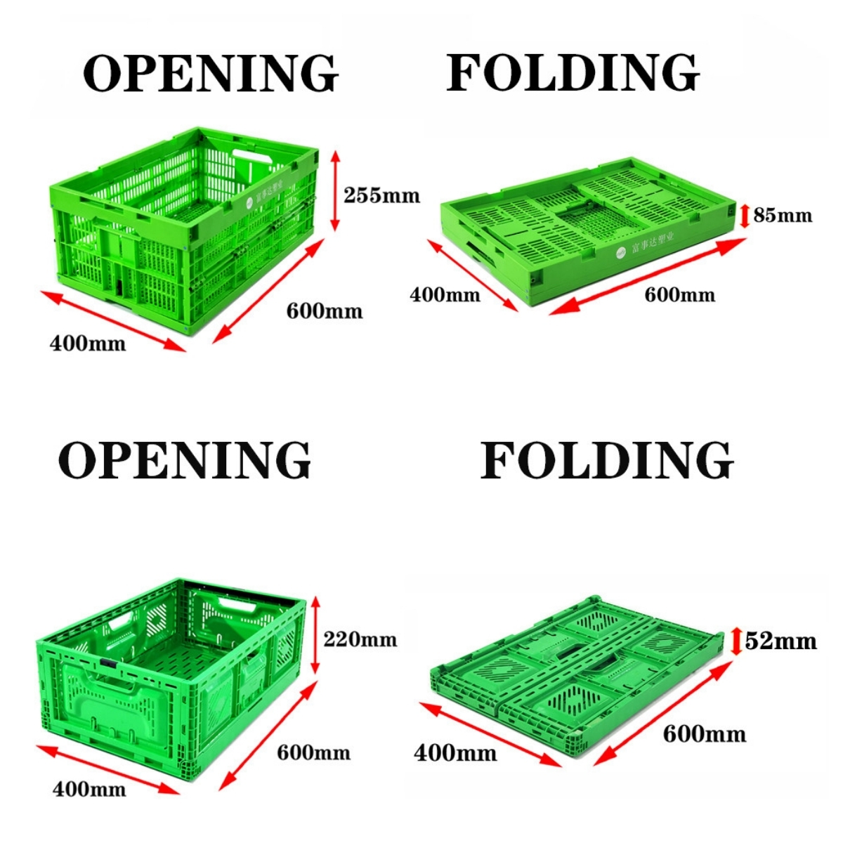 Blog công ty mới nhất về Thùng nhựa có thể gập lại 600 × 400 × 255mm cách mạng hóa việc lưu trữ trong kho ở Hoa Kỳ như thế nào