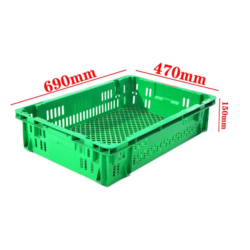 Blog công ty mới nhất về Tại sao kích thước hộp quan trọng trong hậu cần sản xuất: Một cái nhìn thực tế về hộp lưới 690 × 470 × 150 mm