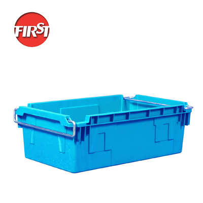 Mua Hộp nhựa cứng xếp chồng lên nhau với tay cầm kim loại 720 * 425 * 235mm Kích thước bên ngoài tùy chỉnh sản xuất trực tuyến
