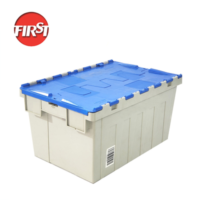 Mua Solid Box Style FIRST 600*400*315mm Chất lưu trữ di chuyển Hộp nhựa có nắp và xếp chồng sản xuất trực tuyến
