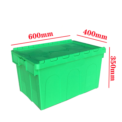 Mua 63L Hộp nhựa với nắp nhựa rắn Nestable Hộp di chuyển Hộp chứa xếp chồng sản xuất trực tuyến