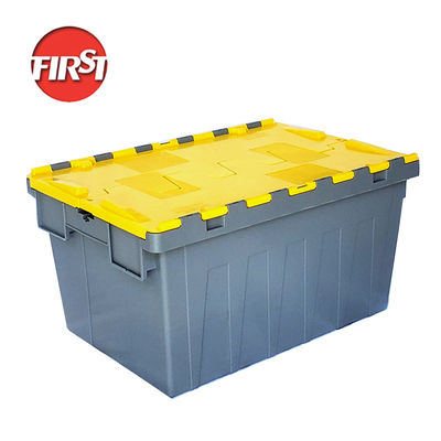 Mua Hộp di chuyển bằng nhựa với nắp đính kèm 600x400mm Hộp vận chuyển công nghiệp không thể đặt và xếp chồng sản xuất trực tuyến