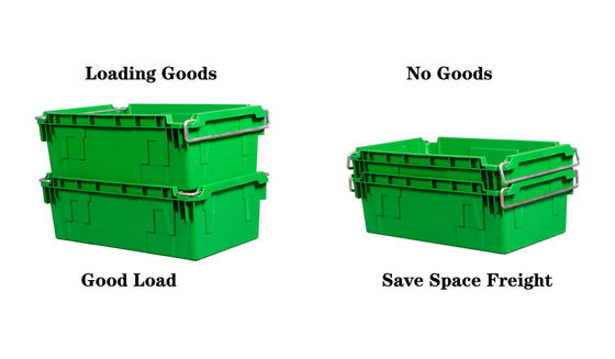 Mua Hộp nhựa không thể xếp chồng lên nhau với tay cầm kim loại Logistics Turnover Crate Reusable Logistics Container sản xuất trực tuyến