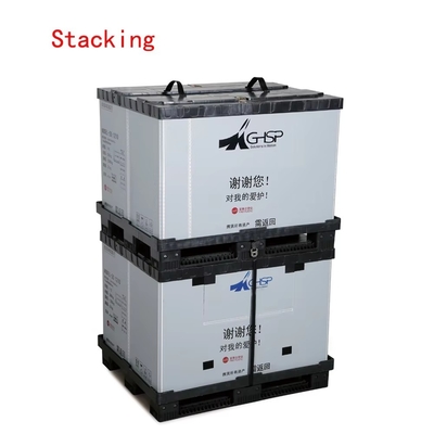 Mua Thùng pallet nhựa tái chế công nghiệp gấp gọn chịu tải nặng, xếp chồng được, có tải trọng tĩnh 1 tấn sản xuất trực tuyến
