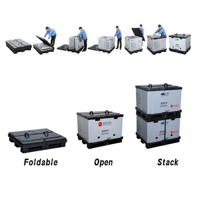 Mua 4 cách thùng nhựa nhựa gấp cho phụ tùng ô tô vận chuyển và lưu trữ sản xuất trực tuyến