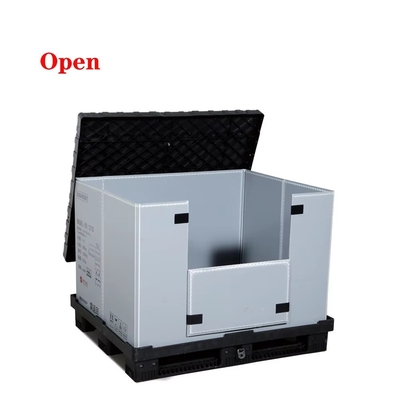 Mua Chất chứa hàng hóa lớn có thể gập lại hộp nhựa hộp palet hạng nặng sản xuất trực tuyến