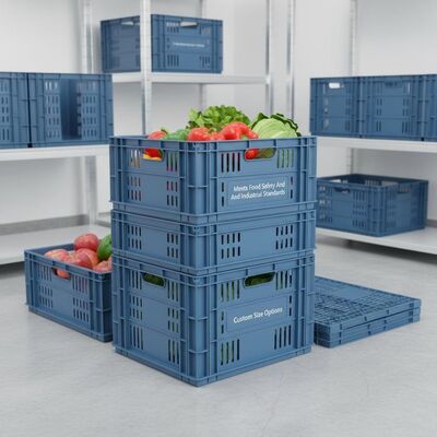 Mua Phù hợp với an toàn thực phẩm và tiêu chuẩn công nghiệp hộp nhựa tùy chỉnh có thể gập lại với tùy chọn tùy chỉnh kích thước phù hợp để lưu trữ thực phẩm sản xuất trực tuyến