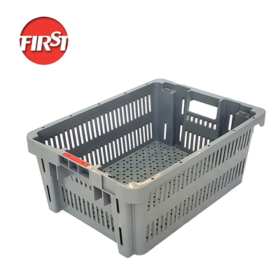 Hộp nhựa chắc chắn PP được thổi gió được xếp chồng lên nhau Khoản bán hàng cho bao bì cà chua