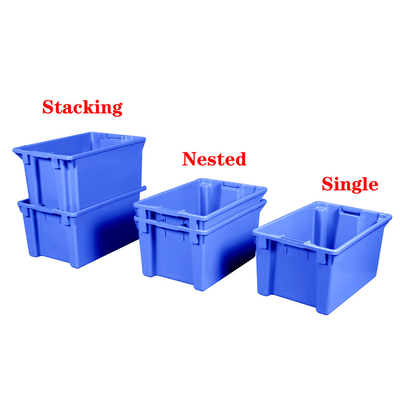Hộp lưu trữ Thùng nhựa rắn Hộp di chuyển Thùng xếp chồng và không thể đặt 600x400mm