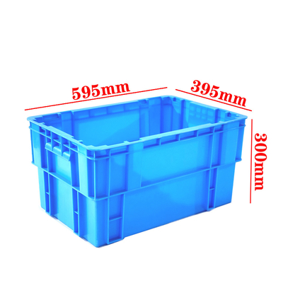 Dễ dàng đa năng Nestable Turnover Crate Stackable Plastic Crate Injection Turnover Box kích thước bên trong 551*348*291mm