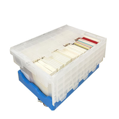 Lưu trữ kho FIRST 46L Nhóm nhựa với nắp nắp Hinged File Moving Box Containers Crates Plastic Storage